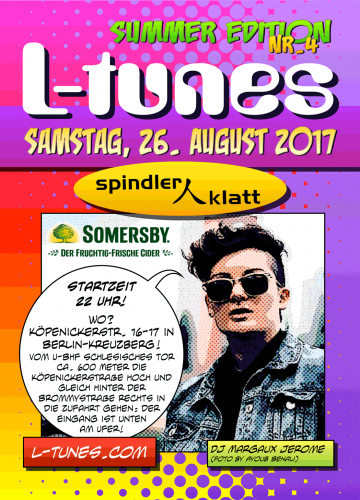 L-tunes Flyer 26 August 2017 (front)